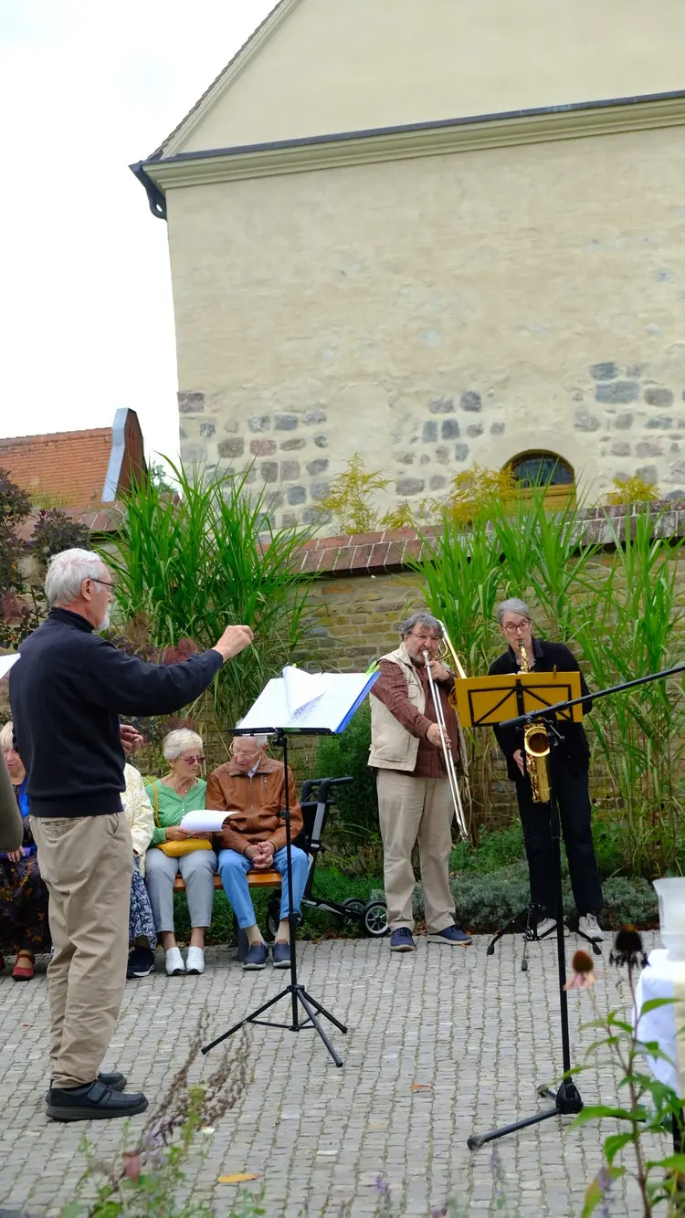 Der Bläserchor in Aktion.